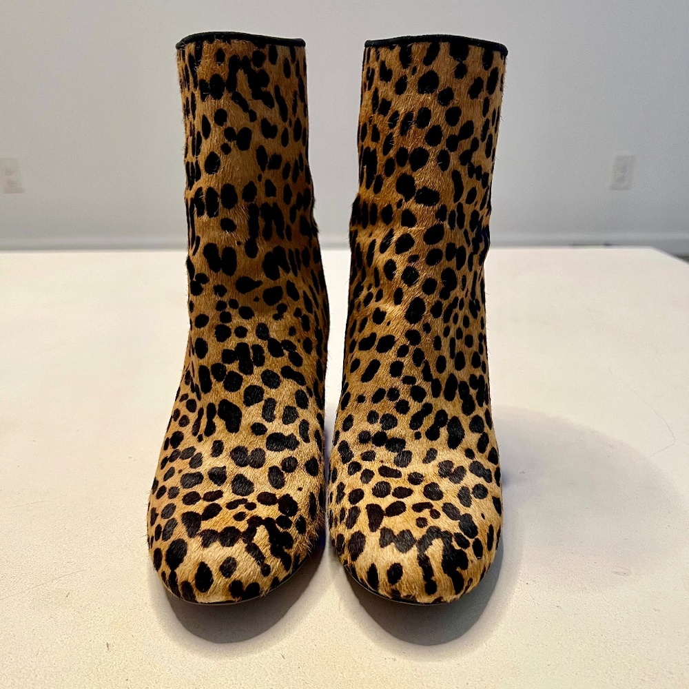 J. Crew Sadie Calf Hair Ankle Boots Size 6